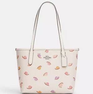 NWT Coach Small City Tote with Snail Print